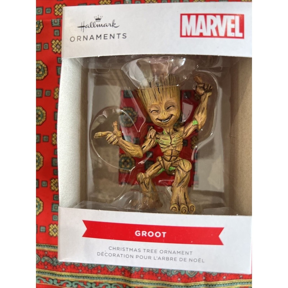 Hallmark Marvel Groot Christmas Tree Ornament Guardians of the Galaxy Dancing